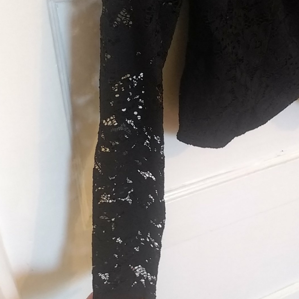 Black Lace Sexy Motorcycle Jacket - Picture 3 of 5